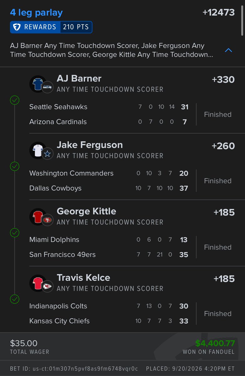 SharpStarvey's tweet photo. @FanDuelSports Thank you 🤫 https://t.co/cwuQBTxPl4