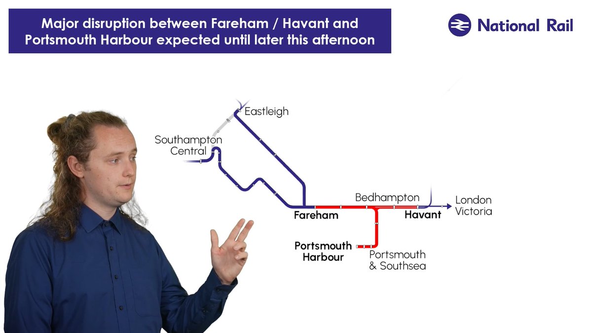 nationalrailenq's tweet photo. @harr_ee_ 🎥 #Fratton - A visual disruption map video is now available
📢 @GWRHelp @SW_Help @SouthernRailUK #DisruptionVideos
ℹ️ Full video can be found here: https://t.co/XlLM1Km89K https://t.co/wCEChmYUad