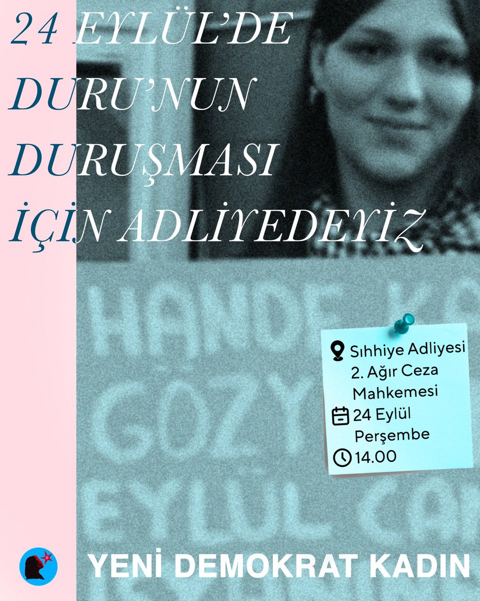 ydkonline3's tweet photo. Ankara
NATO kapsamında tutsak edilen yoldaşımız Duru'nun ilk mahkemesinde bir araya geliyoruz.
Duru'yu dayanışmamızla  karşılayacağız. 
Duru'ya ve NATO tutsaklarına özgürlük! https://t.co/e7uJqU8flD