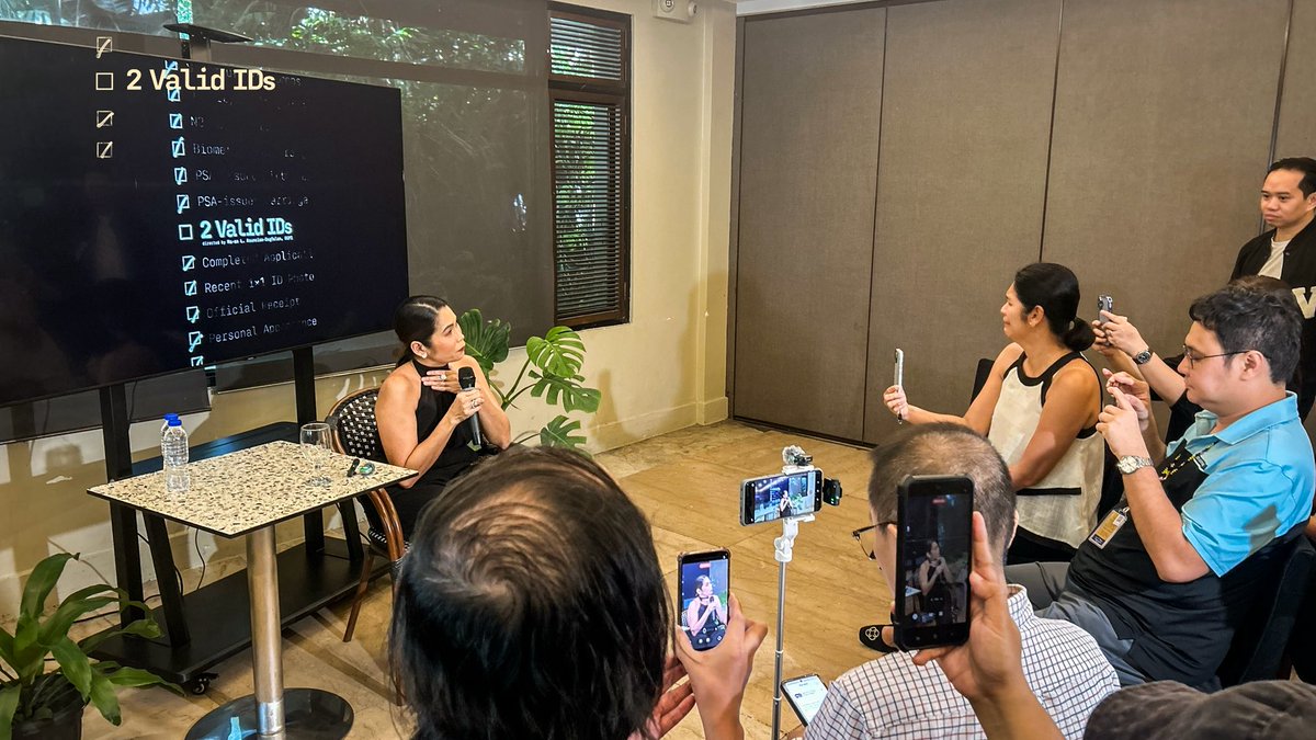 _super_ent's tweet photo. LOOK: Fresh from her Best Actress win at Cinemalaya 2026, Marietta 'Pokwang' Subong meets with select press members at the 2 Valid IDs press junket. #2ValidIDs will open in cinemas nationwide on October 14, 2026! https://t.co/fwXHgvk7sD