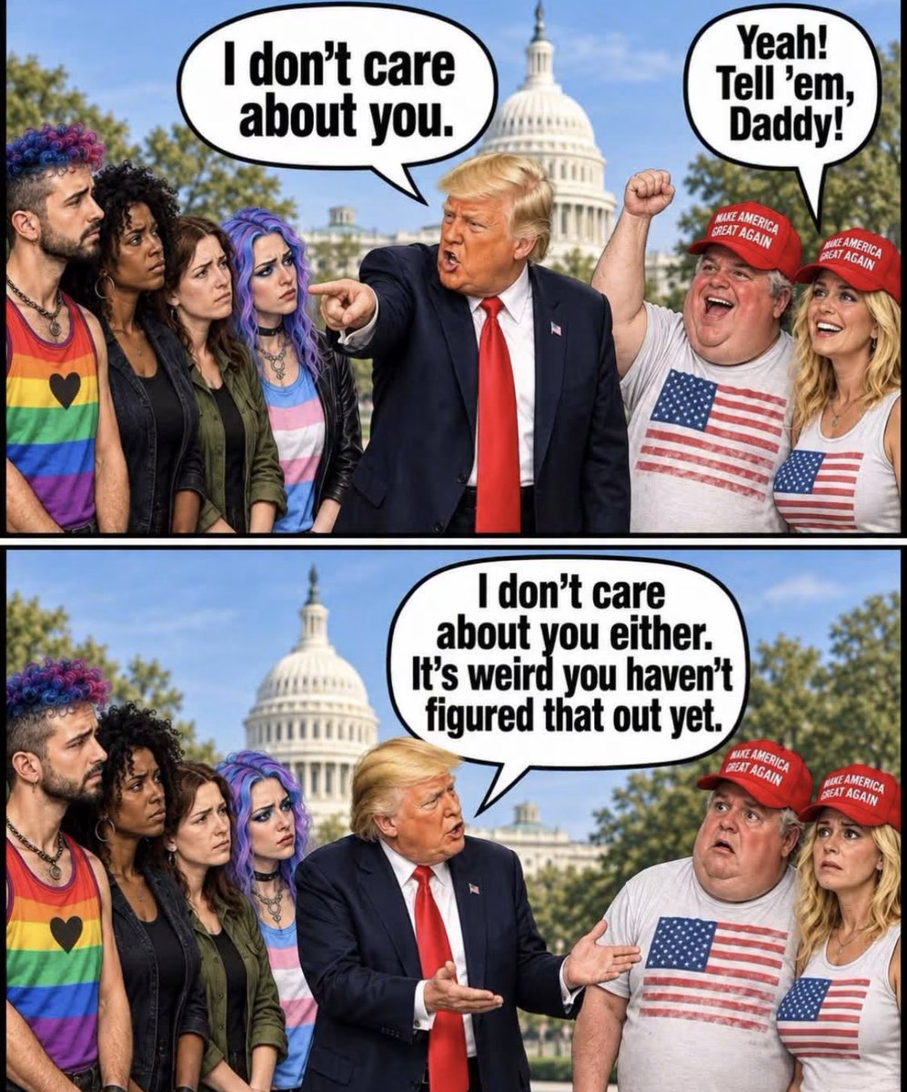 AnnieForTruth's tweet photo. The brainwashed MAGA are too damn dumb to realize Donald doesn’t give a shit about them either! https://t.co/SiKtD7GQfL