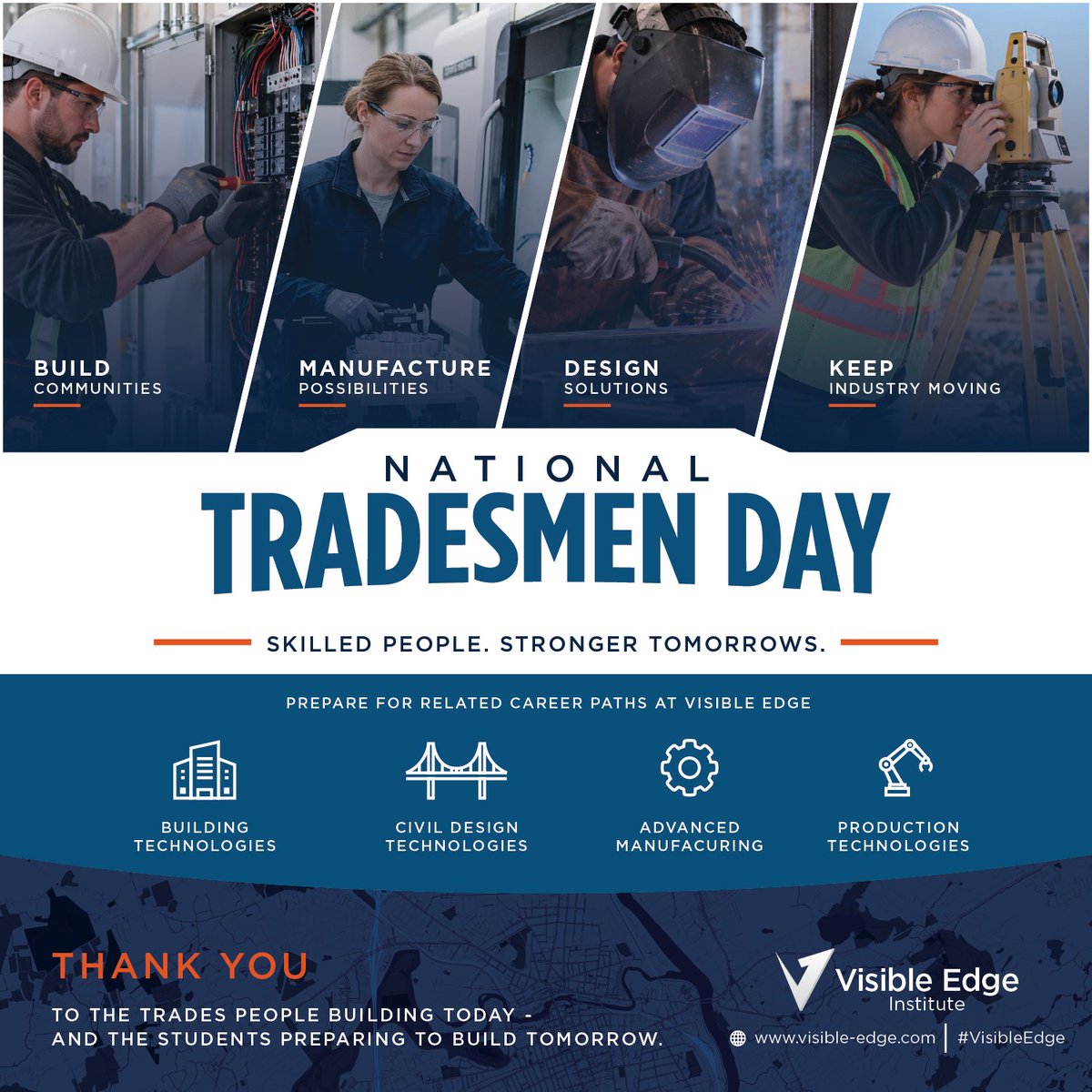 VisibleEdge's tweet photo. National Tradesmen Day was yesterday. The work continues every day.

Tradespeople: What’s ONE thing you wish more people understood about working in the skilled trades?

https://t.co/OKLEmQ4Fwo #VisibleEdge #SkilledTrades https://t.co/YDKo33zwqh