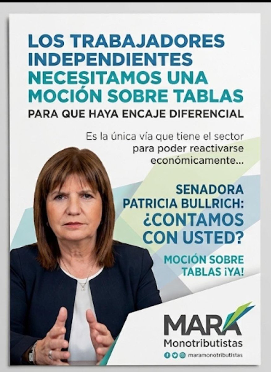 guadi69277's tweet photo. @PatoBullrich Podría escuchar la propuesta de MARA https://t.co/AbTtTj0Cvt