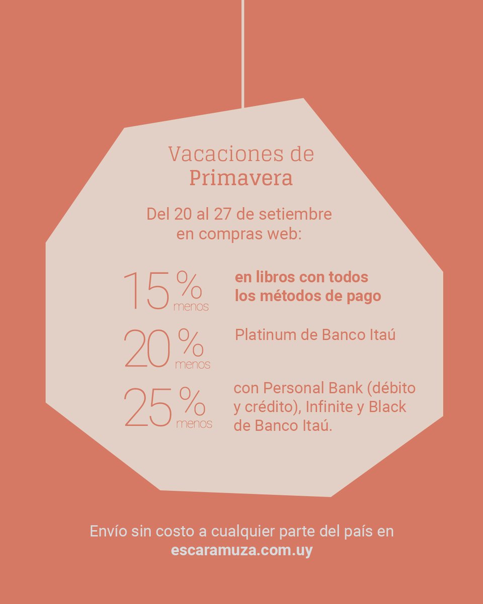 _Escaramuza's tweet photo. ¡Hola, vacaciones! 🌸🌼🌸 Hasta el domingo 27 de setiembre tendremos descuentos especiales en https://t.co/c26uG8gu8J https://t.co/BMiypkA7hs