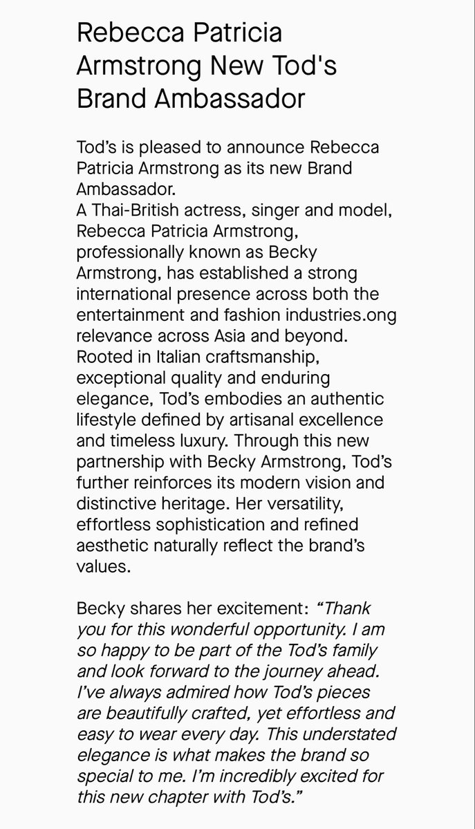 sppnsj's tweet photo. มิลานครั้งที่2แต่ในฐานะ BA ครั้งแรกจะไม่ตื่นเต้นได้อย่างไร

#Tods #TodsxBecky
#beckysangels #BeckyArmstrong‌ https://t.co/XX0W4zLN7J