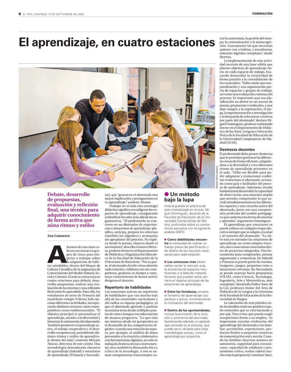 trilemaedu's tweet photo. Nuestro trabajo con las Estaciones de Aprendizaje en @el_pais La directora del colegio Trilema Safa (Madrid), Miryam Alonso, explica cómo trabajamos.

https://t.co/uFwVtwDn9m https://t.co/nsta5XhtrY