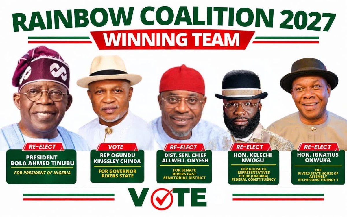 ChibossAmadi's tweet photo. Nigeria! Rivers State! Etche LGA! 

Rainbow Coalition Candidates 🙌 https://t.co/QkorYZBbyB