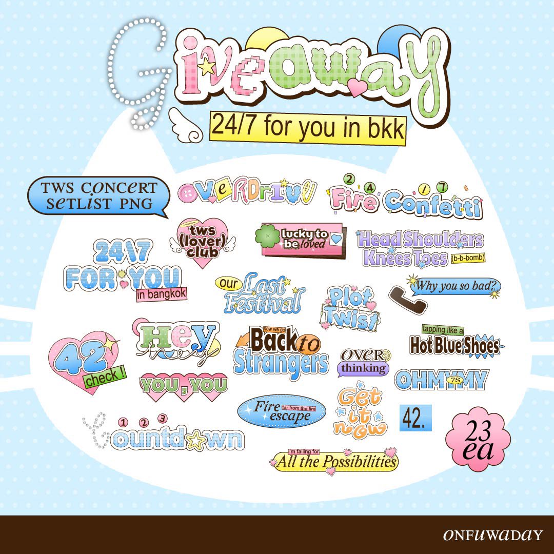 onfuwaday's tweet photo. ♡ pls kindly rt before use ♡⭐️🪽

giveaway png for tws concert !

💌 link : https://t.co/YWuVJhdnDL

#247FORYOU_IN_BANGKOK #ซาอีแจกของ https://t.co/krRoNSknS0
