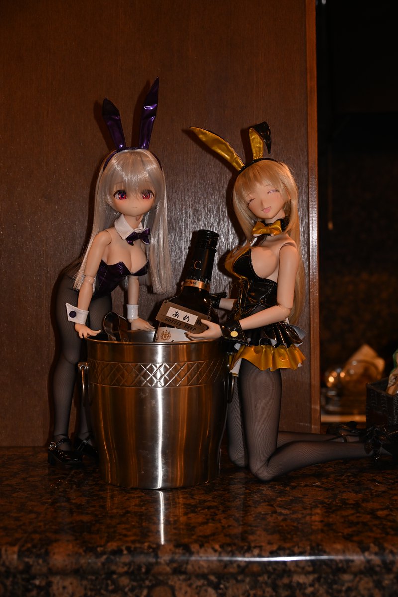 maluta_J's tweet photo. 軽艦さんちのバニーなお嬢さんとウチのアリシアさんで突発バニー合わせ。
バーカウンターにいろいろ小道具あって、バーでバニーさんとかもっと遊べばよかったのに基本デリラさんにかまけてたのでこれくらいしか画像がない(;´Д`)
#エルドールコフレ
#大人のドール撮影会
#STUDIO999 https://t.co/2NYtgbzGwC
