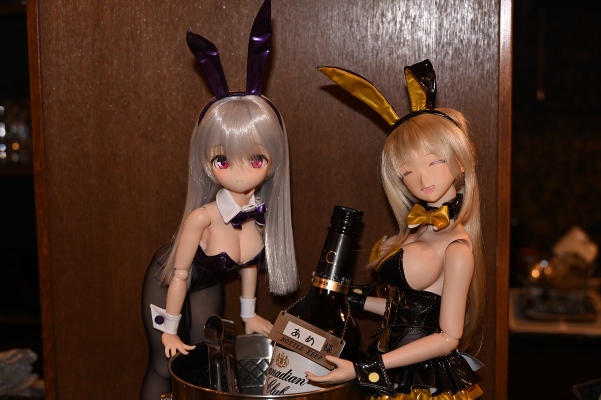 maluta_J's tweet photo. 軽艦さんちのバニーなお嬢さんとウチのアリシアさんで突発バニー合わせ。
バーカウンターにいろいろ小道具あって、バーでバニーさんとかもっと遊べばよかったのに基本デリラさんにかまけてたのでこれくらいしか画像がない(;´Д`)
#エルドールコフレ
#大人のドール撮影会
#STUDIO999 https://t.co/2NYtgbzGwC