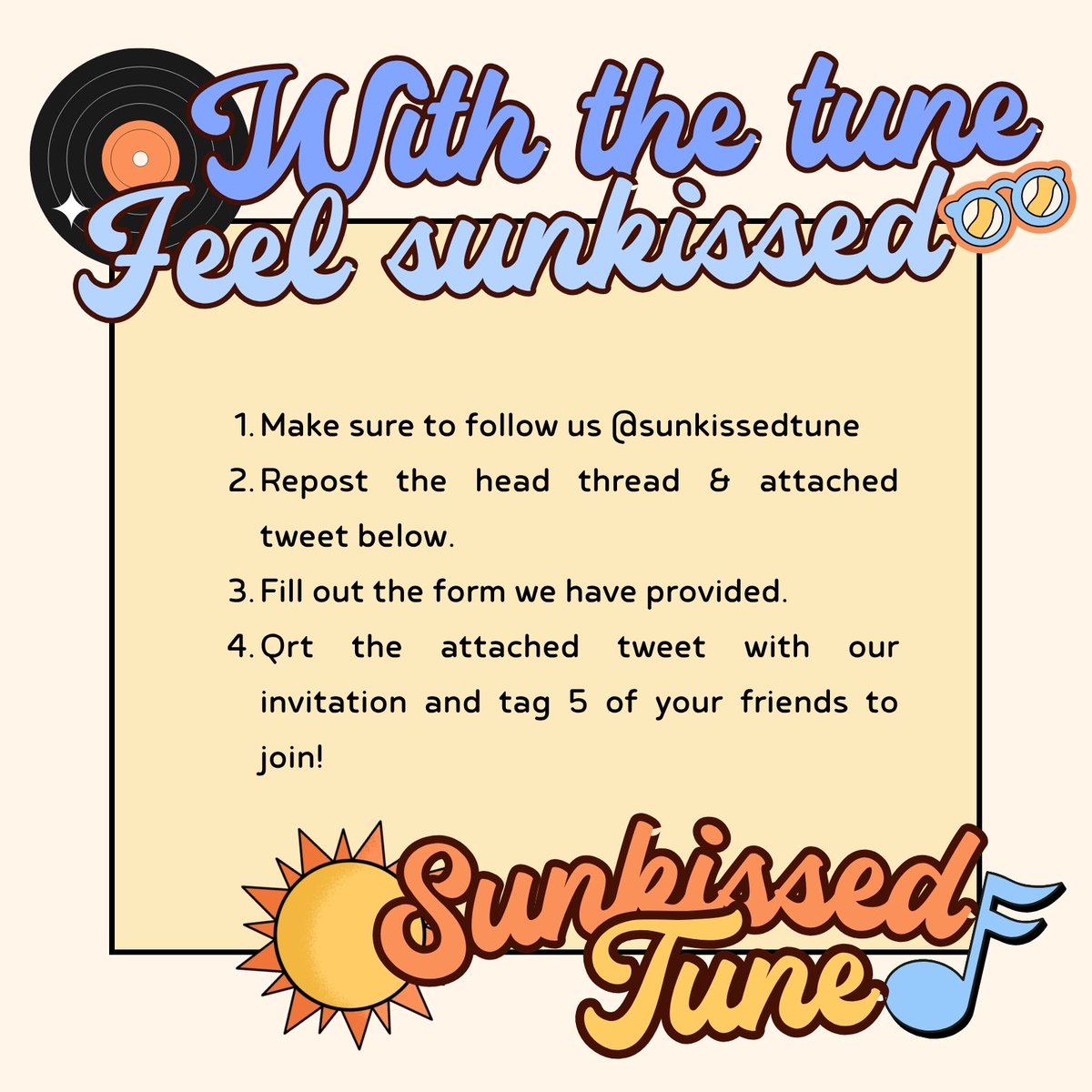 sunkissedtune's tweet photo. 󠀠
 𐔌 #early__pass ☀️♡ : Ready for a little sunshine? We’re inviting 𝘁𝘄𝗼 𝗺𝗮𝗹𝗲 and 𝘁𝘄𝗼 𝗳𝗲𝗺𝗮𝗹𝗲 to get sun-kissed with us, enjoy the day, and have some 𝖿͟𝗎͟𝗇͟ 𝗍͟𝗈͟𝗀͟𝖾͟𝗍͟𝗁͟𝖾͟𝗋! Ი𐑼 ♪
󠀠 https://t.co/Ybp7gJkIuE