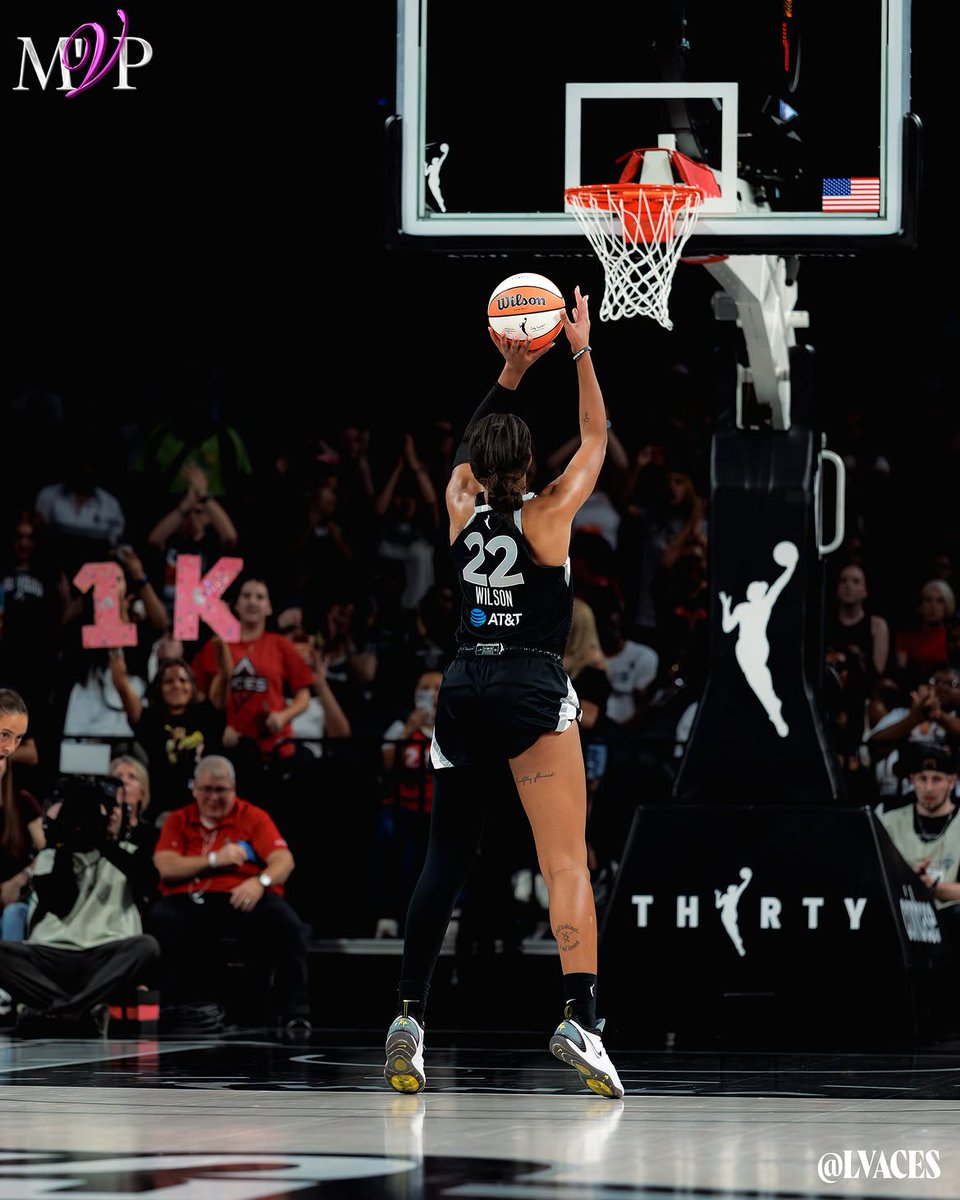 Ballislife's tweet photo. A'ja Wilson👏
First player in WNBA history with multiple 1,000-point seasons and she now owns 4 of the top 7 scoring seasons ever!

K. Mitchell: 1,056 (2026)
A'ja: 1,021 (2026)
A'ja: 1,021 (2024)
Jewell: 939 (2023)
A'ja: 937 (2025)
Stewie: 919 (2023)
A'ja: 912 (2023)

📷 @LVAces https://t.co/YEwT1bcwrW