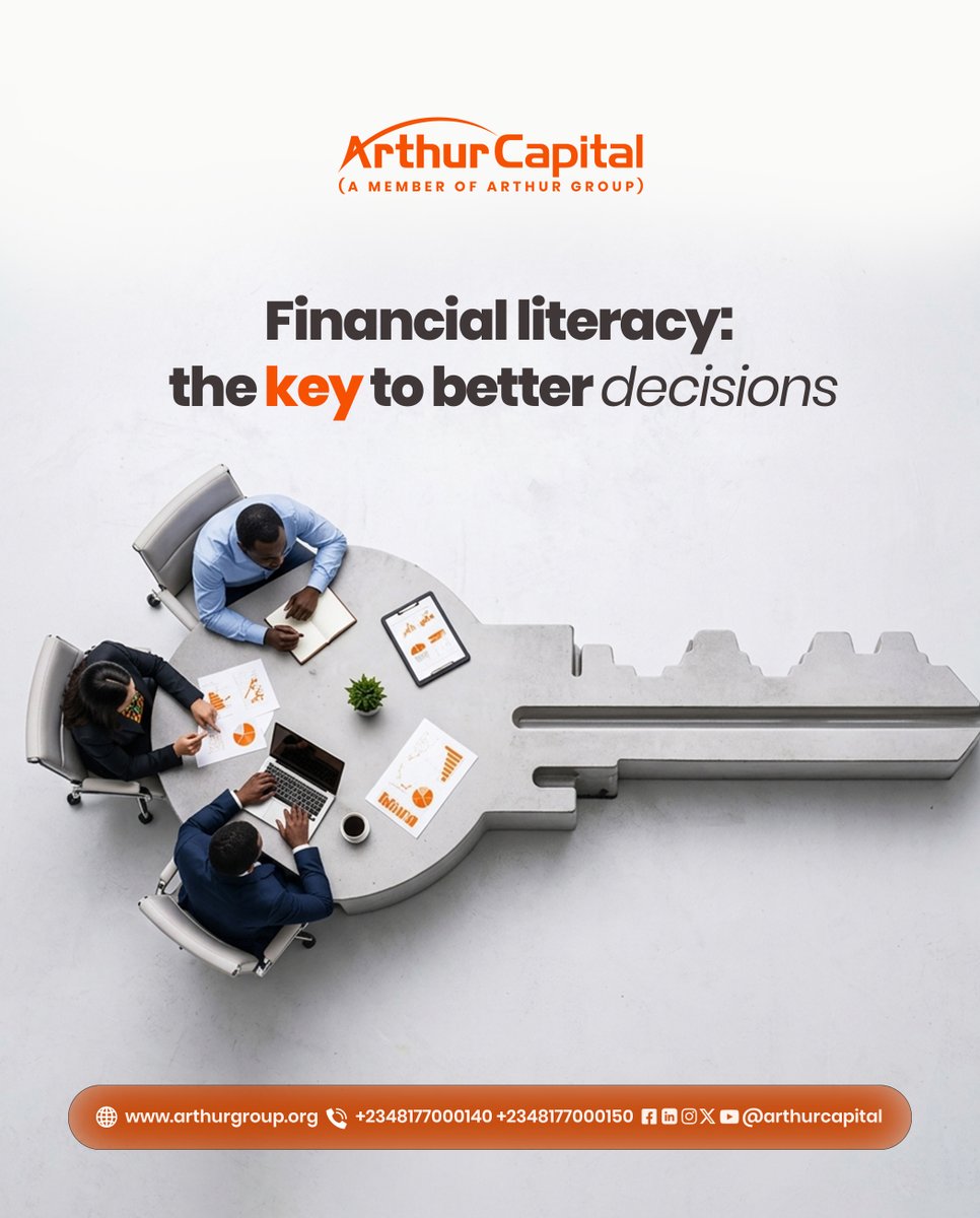 Arthur_Grp's tweet photo. What if the biggest financial advantage you could have is simply knowing more? 

Financial literacy helps you make sense of money, investments, risks, and opportunities. 

Knowledge today. Better decisions tomorrow. 

Visit our website: https://t.co/klJyo8gSzf

#Arthurcapital https://t.co/lfFl89MpI5