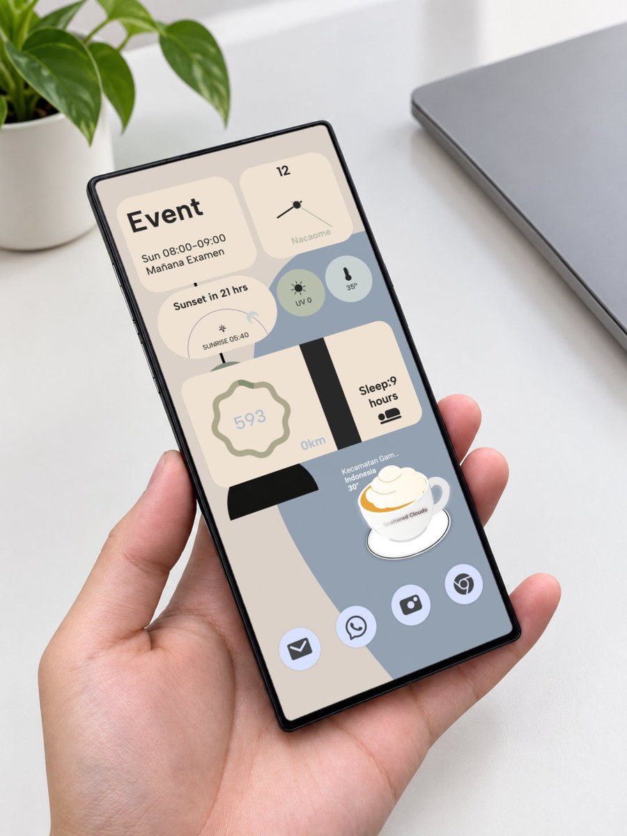 GeovannyApps's tweet photo. 🌿 Minimalist beige setup I'm using this week

🔥Enjoy a screen with stunning widgets. Your screen will look completely different.

On Google Play
https://t.co/5qP5LkGv1f

#KWGT #HomeScreen #MockupDesign #Personalization #Widgets #Launcher #Setup #Wallpaper #MinimalSetup #widgetsforandroid