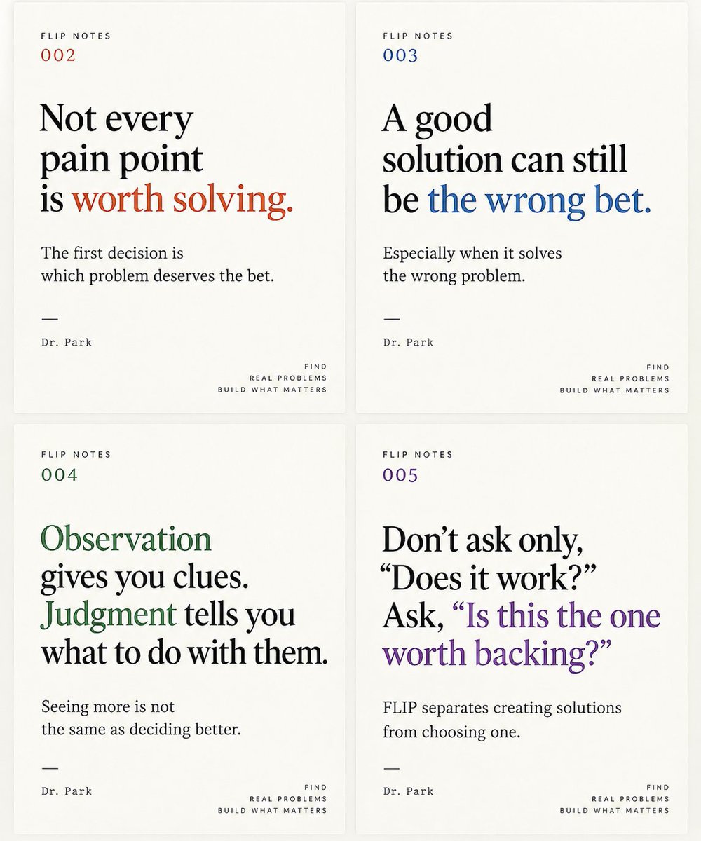 SoyoonPark36137's tweet photo. I keep coming back to the same question: not just βIs this a good idea?β but βIs this the problem worth solving, and the solution worth backing?β
FLIP is almost ready. Iβm now getting everything in place for its Amazon launch. #InnovationFrom #BusinessLeads #MarketingStrategy https://t.co/yz8LNlMghD