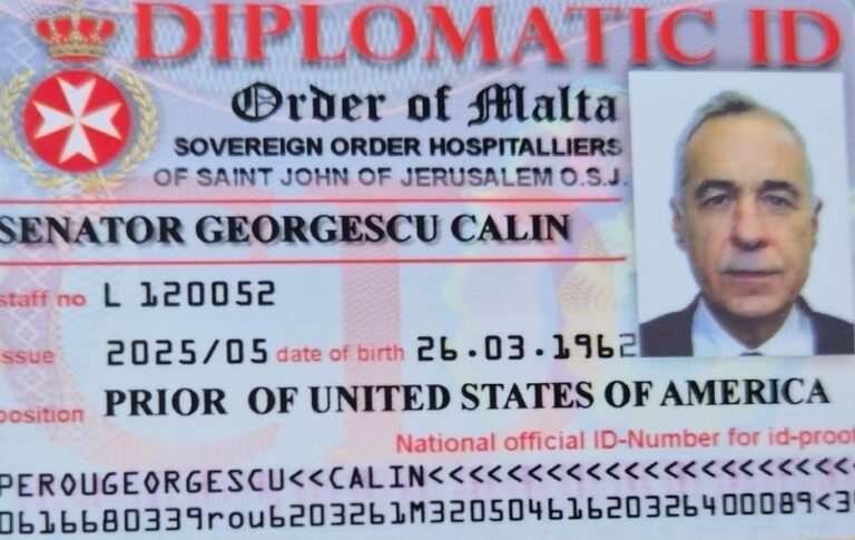 Daractenus's tweet photo. The Kremlin’s Manchurian candidate in Romania’s 2024 presidential election was reportedly hoping to use this fake ID to flee the country: made in Paint, issued by the Templar Knights and listing his real name. 

The man is a complete imbecile. https://t.co/rLaPPiMk9X