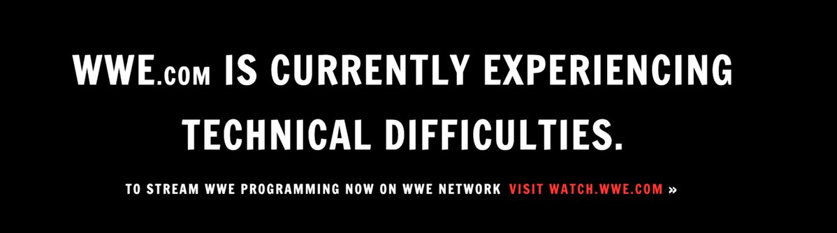 WrestleFeatures's tweet photo. WWE's official website is currently down.

The site is telling fans to go watch the WWE Network. https://t.co/F9D3y99Zul