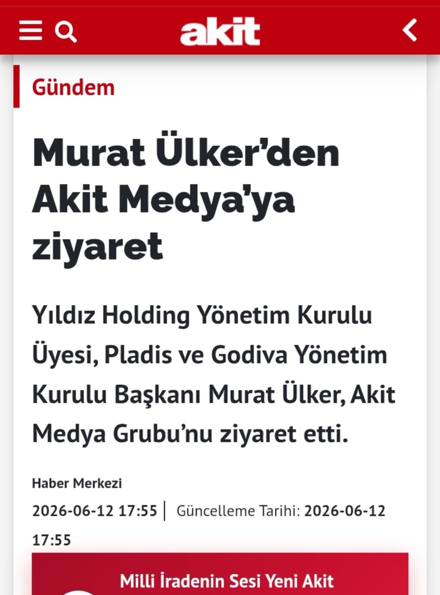 prusyas_plus's tweet photo. Milli iradenin sesi Akit
ne zamandır Ülker'in sesi oldu? https://t.co/0dCmmwryYQ