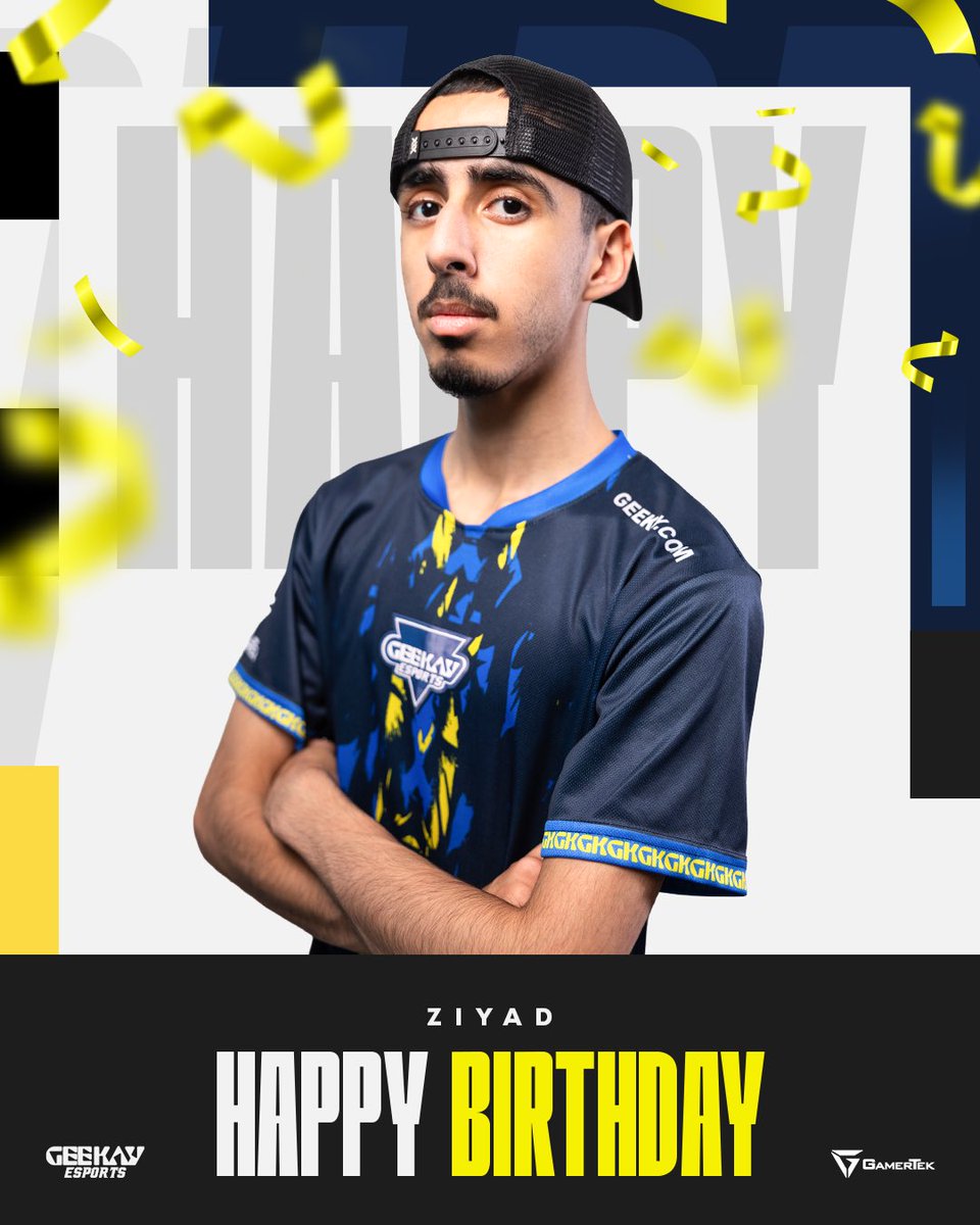 geekay_esports's tweet photo. Happy Birthday to @ZIYAD_OW - wishing you the best day 🥳

كل عام وانت بخير يابطل @ZIYAD_OW 🥳💙 https://t.co/xmjIkhNpyM