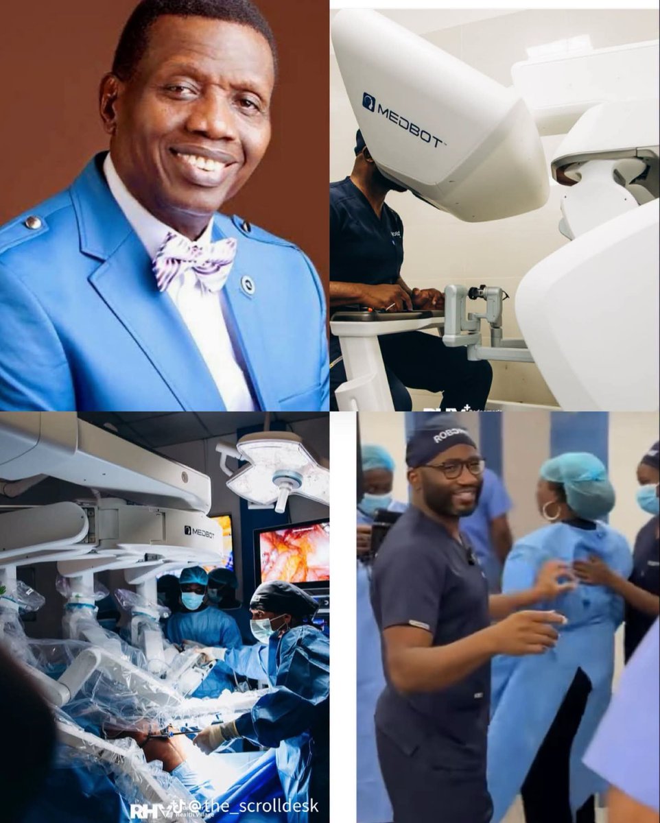 razorblade300's tweet photo. Successful Surgery ❤️🥹🙏

For the first time in history,  a west African doctor has successfully completed a tele robotic surgery.   

Reedemer’s health village has successfully completed a tele Robotic surgery .  They remotely performed  a robot-assisted right radical nephrectomy to remove a cancerous kidney tumor from a patient. Everything went on well .  This is the first time this technology is used in West Africa .  

Reedemer’s health village is owned by RCCG church .  We must give them their flowers for embracing technology.  

Let’s learn to celebrate the church when they do something good.