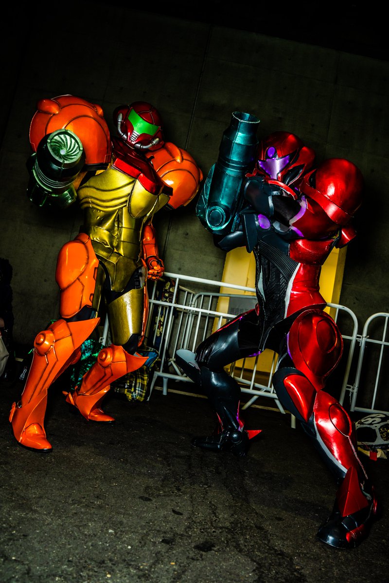 bonbon_metroid's tweet photo. MISSION COMPLITE!!
左　わたりどりぃ
右　おれ 
📷VALKEN_ZERO  
#メトロイド #サムス #東京ゲームショウ2026 https://t.co/smFZ2mmXA9