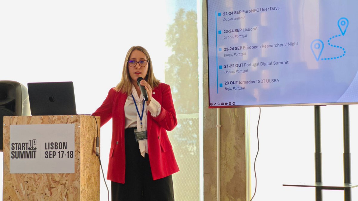 acnca_pt's tweet photo. 📸 #StartupSummit 2026 wrapped up after two great days of connecting with the innovation community.

Our CNCA Project Leader for BSC #AIFactory introduced the project, while our booth welcomed startups eager to explore its services.

Thank you to everyone who stopped by! 👋 https://t.co/jrXlmWOY0Z