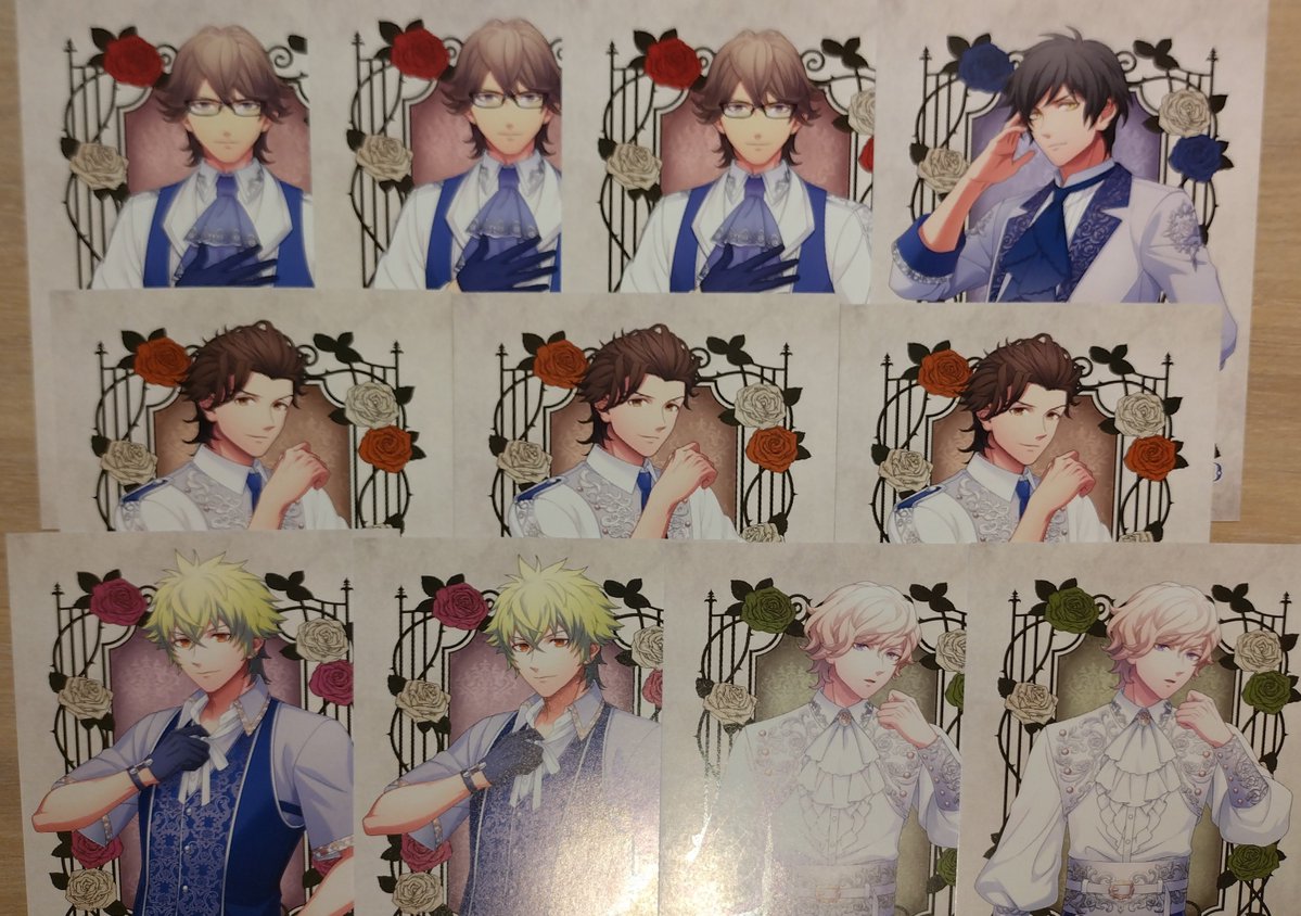 OAXiSpQtc5jleMF's tweet photo. 【交換】うたプリ グラショ HE★VENS BLACK GARDEN -memento- Ver.  黒庭 メメント 特典

譲)瑛一 綺羅 ヴァン 大和 シオン
求)瑛二

郵送です。
よろしくお願いいたします。 https://t.co/GcoXYFxS5g