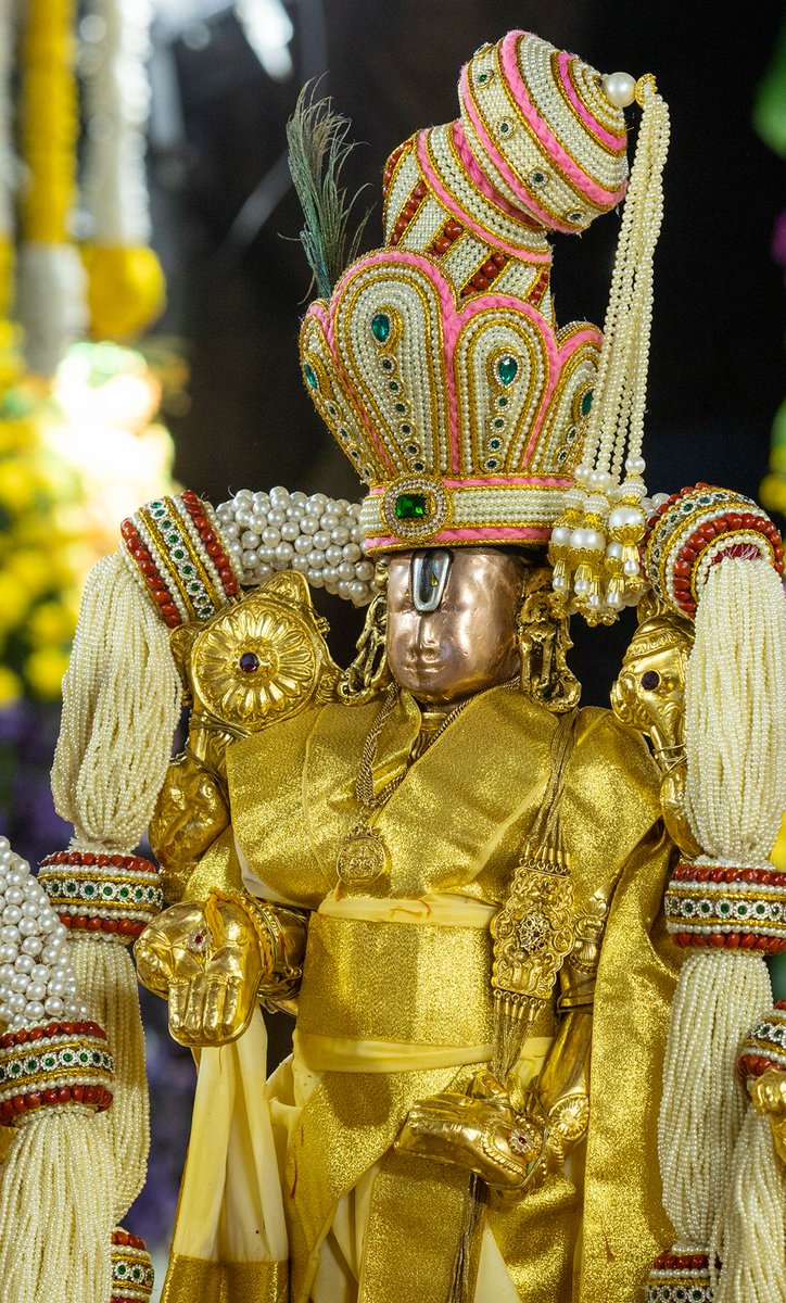 TTDevasthanams's tweet photo. తెల్ల ముత్యాలు, వట్టివేరు, కురువేరుతో అలంకరించిన శ్రీవారి తిరుమేనికి భక్తిశ్రద్ధలతో స్నపన తిరుమంజనం వైభవంగా నిర్వహించారు. ఈ దివ్య ఘట్టం భక్తులను పరవశింపజేసింది. ఓం నమో వేంకటేశాయ!

#TTD #Tirumala #SnapanaTirumanjanam #Brahmotsavam2026 https://t.co/lx0f4bKy6f