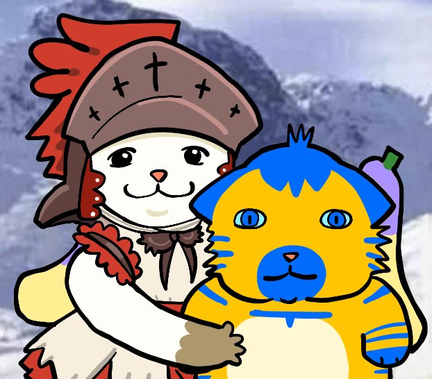 precumking67's tweet photo. sometimes i draw my my mh hunter miso and her palico shitass https://t.co/QwNtCOFoP9