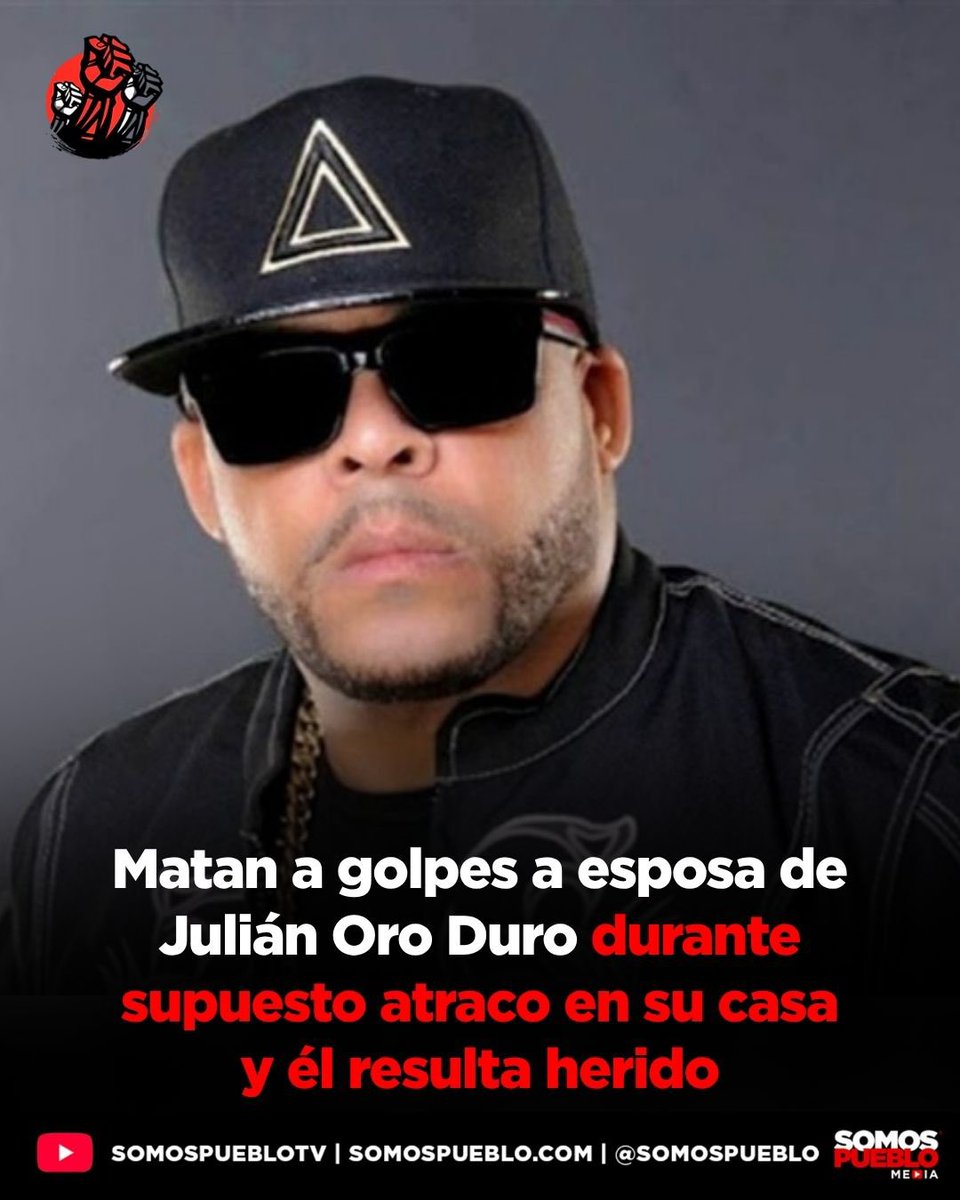 RDSomosPueblo's tweet photo. La esposa del mambero Julián Oro Duro habría muerto luego de ser brutalmente golpeada durante un supuesto asalto ocurrido en su vivienda, ubicada en San Isidro, Santo Domingo Este, según informaciones preliminares. Varios desconocidos habrían penetrado a la residencia durante la madrugada y, bajo amenazas, le habrían exigido información sobre un supuesto dinero que buscaban en el lugar.

De acuerdo con las versiones disponibles, la mujer habría permanecido sometida durante varias horas. Posteriormente, el artista habría llegado a la vivienda y encontrado a su esposa tendida y cubierta de sangre. Los presuntos delincuentes también lo habrían agredido físicamente antes de abandonar la residencia.

#somospueblo #somospueblord