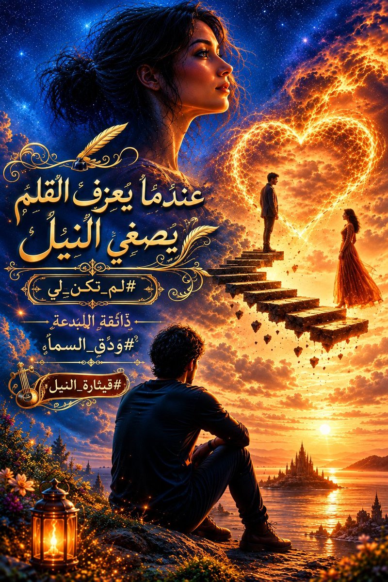 myyyyr141131's tweet photo. @saef_m80 #حين_يبتسم_الليل
تشدو الحروف بعطرك
وحين #رسمتك_حلما عالقا بمنامي
بهمس الحروف على بساط الليل
وتتأوه آهاتي #بين_نبضي_وعينيك
نلتحف الشوق بين الموت والعصيان
منصهرا بلهفة مطر هاطل غواية
يتوضأ بشوقي ويصلي بـمحرابك
لأحلق في خيالك
#مملكة_القيصر
#خواطر_الريم
#فراشات_وحروف
#قيثارة_النيل https://t.co/3s5ybAqdUH