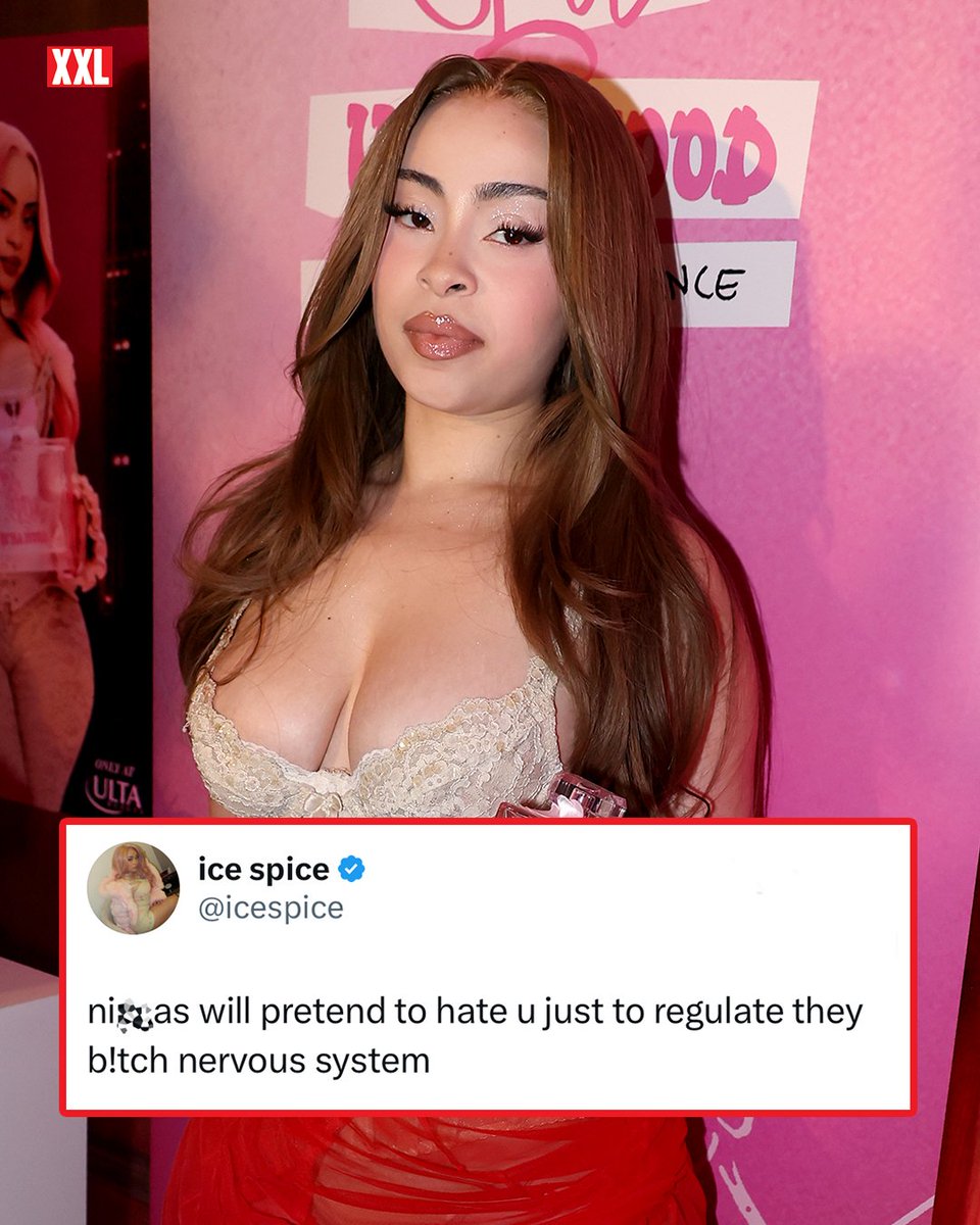 XXL's tweet photo. Ice Spice with a message about men in relationships. 🗣️

"Ni**as will pretend to hate u just to regulate they b!tch nervous system. https://t.co/IiIrq5pC6U