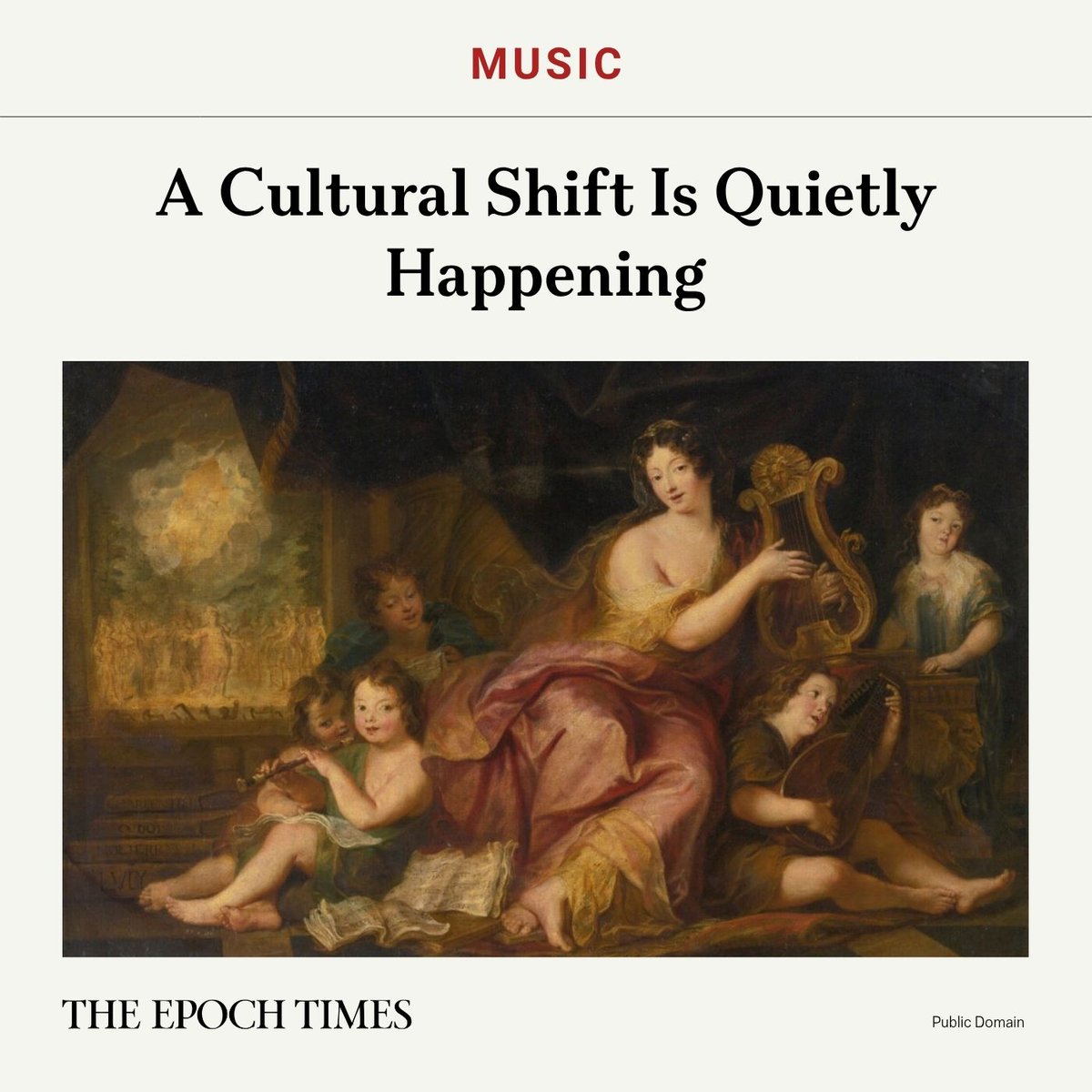 EpochTimes's tweet photo. A Cultural Shift Is Quietly Happening

Read more👇