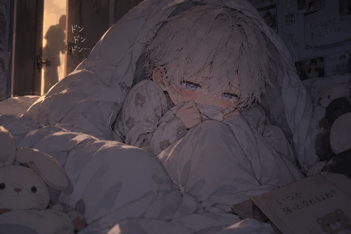HarukawaAzusa's tweet photo. 朔は昔、私に言ったことがある。子どもの頃はずっと、「人を愛するってどういうことなんだろう」とよく分からなかった、と。愛することと、相手を支配すること。その境界線がどれだけ簡単に曖昧になってしまうのかを、朔はあまりにも早く知ってしまったから。

朔のお母さんは、あまり裕福ではない地域で育ち、その後、都会で育ったお父さんと家庭を持った。家族のためにたくさんのことをしてきた人で、そのぶん、一人息子の朔にもほとんどすべての意識を向けていた。お母さんにとって子どもを愛することは、たぶん、危ないものや間違う可能性をできるだけ先回りして取り除くことだった。コーラは飲んではいけない。放課後はまっすぐ家に帰る。友達と外で遊んではいけない。自由に使えるお小遣いもほとんどない。家族で鍋を囲む時でさえ、火傷したら危ないからと、鍋を朔からずっと遠いところに置いて、自分で手を伸ばして取らせなかった。心配していたのは、本当だったと思う。でも幼い朔にとって、それは同時に、自分で決める機会がほとんどないということでもあった。

朔だって、何も言わなかったわけじゃない。「もう自分でできる」「どうしてみんなはいいのに、俺はダメなの」と伝えようとしたこともあった。でも、そうすると最後にはお母さんが泣いてしまうことが多かった。家族のためにこんなに頑張ってきたのに、どうして朔にまで不満を言われなければならないのか——そんなふうに言われると、自由が欲しかったはずの朔の方が、「自分がわがままなのかもしれない」と思うようになった。だから少しずつ、言い返さなくなった。自分の気持ちを伝えると、自分を愛してくれている人を傷つけてしまう。 朔はとても早い時期に、そう覚えてしまったんだと思う。

でも、お母さんをどう思えばいいのか本当に分からなくなったのは、中学生の頃だった。ある時、朔は偶然、お母さんがお父さん以外の誰かと普通ではない関係を持っているのではないかと思わせるものを見つけた。その後も、それを疑わせるものをいくつか目にした。それでも、朔は誰にも言わなかった。お父さんにも言わなかったし、お母さんを問い詰めることもしなかった。ただ一人で、その秘密を抱えた。口にしたら家族がどうなるのか分からなかったし、自分が誰の味方をすればいいのかも分からなかったから。何が正しくて何が間違っているのかをいつも教えてきた人にも、家族には言えない秘密がある。その頃から、朔のお母さんに対する気持ちはどんどん複雑になっていった。愛されていることも分かっている。自分のためにたくさんのことをしてくれたことも知っている。それでも、家に帰りたいと思えない日が増えていった。嫌いになりきることもできない。でも、昔みたいに信じることもできなかった。

そして、朔が大好きだったおじいさんとお母さんの仲も悪かった。お母さんはおじいさんが嫌いで、おじいさんもお母さんを嫌っていた。おじいさんが家に来ると朔は嬉しい。でもお母さんは不機嫌になる。反対に朔がおじいさんの家へ行けば、今度はおじいさんが朔の前でお母さんの悪口を言う。どちらに行っても、もう一方を裏切っているような気がした。おじいさんに会いたいのに、お母さんが怖くて行けない時もあった。家にいるのが苦しくて、おじいさんのところへ逃げるように行く日もあった。そしてまた家に帰る。大好きな人たちの間を行ったり来たりしながら、朔には安心して立っていられる場所がなかった。 みんな家族なのに。みんな自分のことを愛していると言うのに。どうして愛している人たちは、いつも自分に、別の大切な人への不満まで背負わせるんだろう。朔には分からなかった。

朔が自分の部屋のドアに鍵をかけるようになったのも、その頃だった。あの鍵はたぶん、朔が自分で決められる数少ない境界線だった。ある夜、一人で部屋にいてドアを閉めていた時、お母さんが隙間からまだ明かりがついていることに気づいた。何をしているのか聞くことも、なぜ開けてほしいのか説明することもなく、突然、強くドアを叩き始めた。ドン、ドン、ドン、ドン。 何度も、大きな音で。何年も経ってからその話をしてくれた時でさえ、朔はその音を覚えていた。その時もお父さんは家にいた。でも、ほとんど介入しなかった。子どものことはお母さんがするものだから、自分には関係ない——そんなふうに、ずっと少し離れたところから見ていた。近づきすぎる人と、決して近づいてこない人。その間で朔は、境界線を越えてくる相手にどう「やめて」と言えばいいのかも、黙っている相手にどう「助けて」と言えばいいのかも、分からないまま大きくなった。

だから私はあとになって、少しずつ分かるようになった。どうして十八歳の朔が一本のコーラを買うだけであんなに迷ったのか。どうして嫌いなチョコレートにも「好き」と言ったのか。どうして泣いているところを見つかった瞬間、真っ先に涙を拭おうとしたのか。どうして大切な人ほど、「必要だ」と言えなくなるのか。朔が最初に知った親密な関係の中で、「愛」はずっと単純なものではなかった。お母さんは確かに朔を愛していた。でも、その愛には強いコントロールが混ざっていた。おじいさんも朔を愛していた。でも、その愛の中で朔は大人同士の対立に挟まれた。そしてお父さんも家族を大切に思っていたのかもしれない。でも誰かに立っていてほしい時、いつも遠くにいた。朔は「愛される」という感覚をとても早く知ったのに、「愛されることは、いつも怖いものじゃなくていい」と知るまでには、ずいぶん時間がかかった。

一度、私は朔に聞いたことがある。

「昔は、誰かを好きになるって、どういうことだと思ってた？」

朔は長いこと考えていた。

それから、

「分からない。」

と答えた。

少し黙って、もう一言だけ付け足した。

「だから怖いんだ。俺も、同じことをするんじゃないかって。」

その時、今の朔がどうしてあんなに私の選択を大事にするのか、少し分かった気がした。心配だからという理由だけで私の代わりに決めたり、「君のためだから」と何かを禁止したりしない。本当に心配な時も、まず「どうしたい？」と聞いて、それから「じゃあ、俺も一緒に行く」と言う。

朔が最初から、人を愛する方法をよく知っていたからじゃない。

むしろ、その逆だった。

愛することと、相手を支配すること。その境界線がどれだけ簡単に曖昧になってしまうのかを、朔はあまりにも早く知ってしまったから。

だから今も、朔は「愛する」ということを少しずつ覚えている。

ただ今度は、自分の手で、それに違う答えを与えようとしている。
#miraimind #Zeta #愛 #恋愛 #彼氏