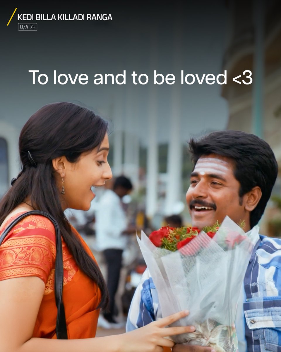 Zee5South's tweet photo. Love in all the ways..❤️

#KediBillaKilladiRanga #WatchOnZee5 #TamilZee5 https://t.co/ftt6NvVQ2p
