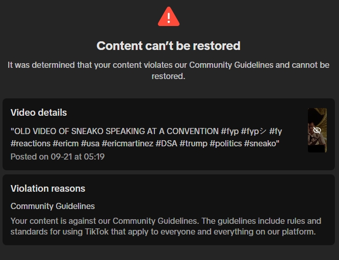 temptedfool's tweet photo. @tiktok_us wow a video about god was flagged as a violation on tiktok wtf is this dude while number one video is supporting mehdi hasan dude who wants american planes to crash but god forbid i post a video about god https://t.co/SqwOI0LHPl