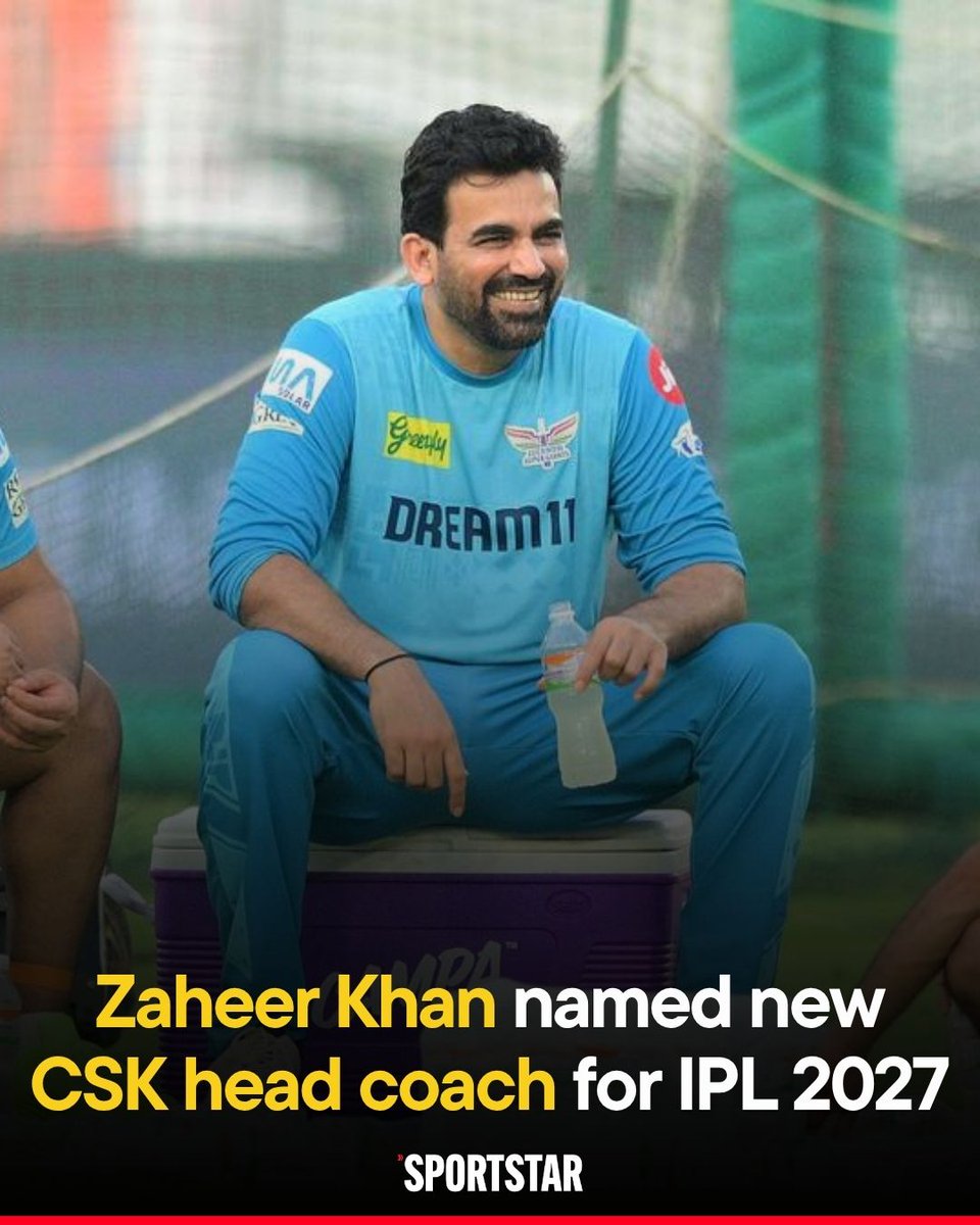 sportstarweb's tweet photo. 𝗖𝗵𝗲𝗻𝗻𝗮𝗶 𝗦𝘂𝗽𝗲𝗿 𝗞𝗶𝗻𝗴𝘀 𝗵𝗮𝘀 𝗮𝗻𝗻𝗼𝘂𝗻𝗰𝗲𝗱 𝘁𝗵𝗮𝘁 𝗭𝗮𝗵𝗲𝗲𝗿 𝗞𝗵𝗮𝗻 𝘄𝗶𝗹𝗹 𝗯𝗲 𝘁𝗵𝗲 𝗜𝗻𝗱𝗶𝗮𝗻 𝗣𝗿𝗲𝗺𝗶𝗲𝗿 𝗟𝗲𝗮𝗴𝘂𝗲 (𝗜𝗣𝗟) 𝗳𝗿𝗮𝗻𝗰𝗵𝗶𝘀𝗲’𝘀 𝗻𝗲𝘄 𝗵𝗲𝗮𝗱 𝗰𝗼𝗮𝗰𝗵 𝗳𝗼𝗿 𝘁𝗵𝗲 𝘂𝗽𝗰𝗼𝗺𝗶𝗻𝗴 𝘀𝗲𝗮𝘀𝗼𝗻, 𝗮𝗳𝘁𝗲𝗿 𝗽𝗮𝗿𝘁𝗶𝗻𝗴 𝘄𝗮𝘆𝘀 𝘄𝗶𝘁𝗵 𝗦𝘁𝗲𝗽𝗵𝗲𝗻 𝗙𝗹𝗲𝗺𝗶𝗻𝗴 🚨

In the IPL, Zaheer has played 100 matches and turned to coaching roles post his retirement.

Read more here: https://t.co/XNUCT9iX5C

📸: Vijay Soneji

#CSK #IPL