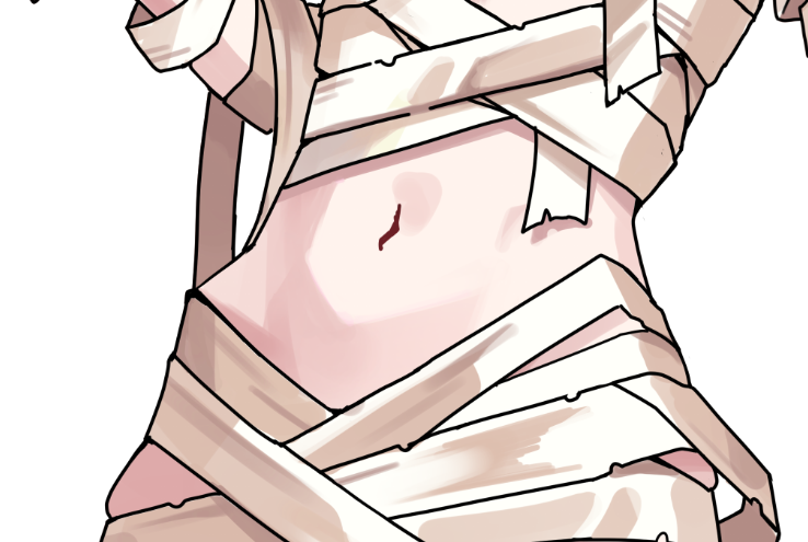 Tama_0__0's tweet photo. この素朴な描写が人々の目にどう映るかは分からないけれど。
お腹の描写がとても気に入っている https://t.co/3DMIGn48OQ