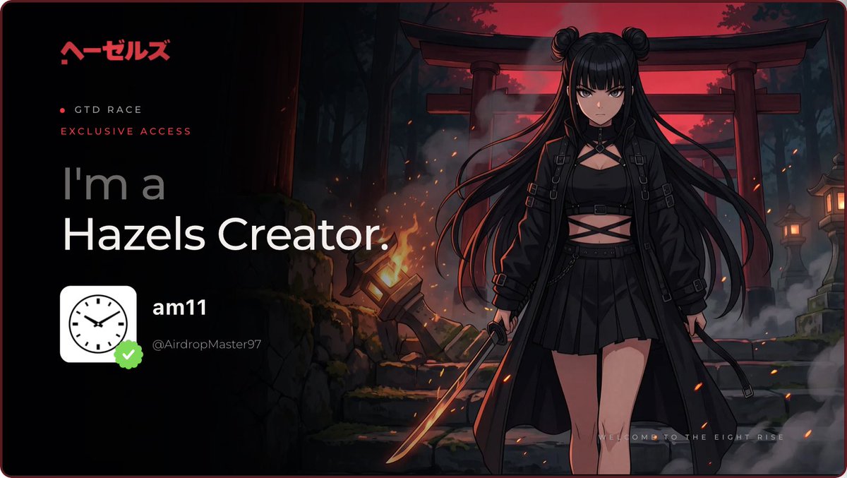 AirdropMaster97's tweet photo. @0xhazels My hazels card!
@0xhazels #WEAREHAZELS https://t.co/Na94cLJ35U