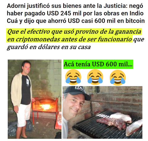 pirocratica's tweet photo. Tenía ahorrados USD 600 mil y tenía apenas un chulengo para hacer asado? y le pide un prestamo a jubilada para comprar Dpto??? 😂😂😂😂 Piensa que todos son boludos??? https://t.co/M4zKXkwKY1