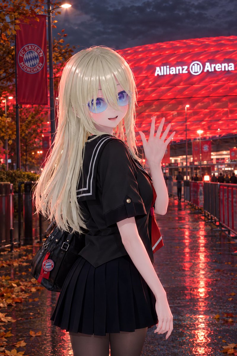 Ignat_Tolstoy's tweet photo. #うちの子学生服 
This is reuploded content. 

Ignat T. participates in the activity. 

Galletta:
"I'm going to watch the match between Bayern Munich and Union Berlin. See you later~" 😘😘 https://t.co/eYzKUQ4dT2