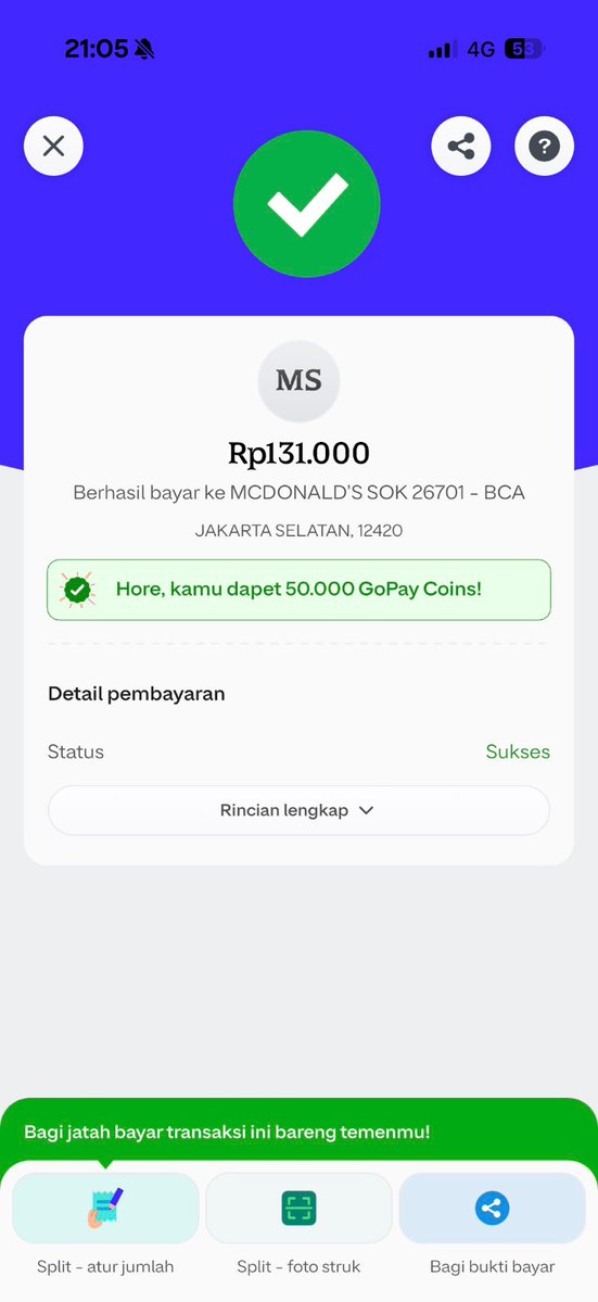 awpdaps's tweet photo. kalau biasanya bayar mcd biasa aja, kali ini GoPay Later Lebih Murah karena ada cashback 50% sampe 50rb. promonya berlaku 19–25 september https://t.co/49cDiH0nKG