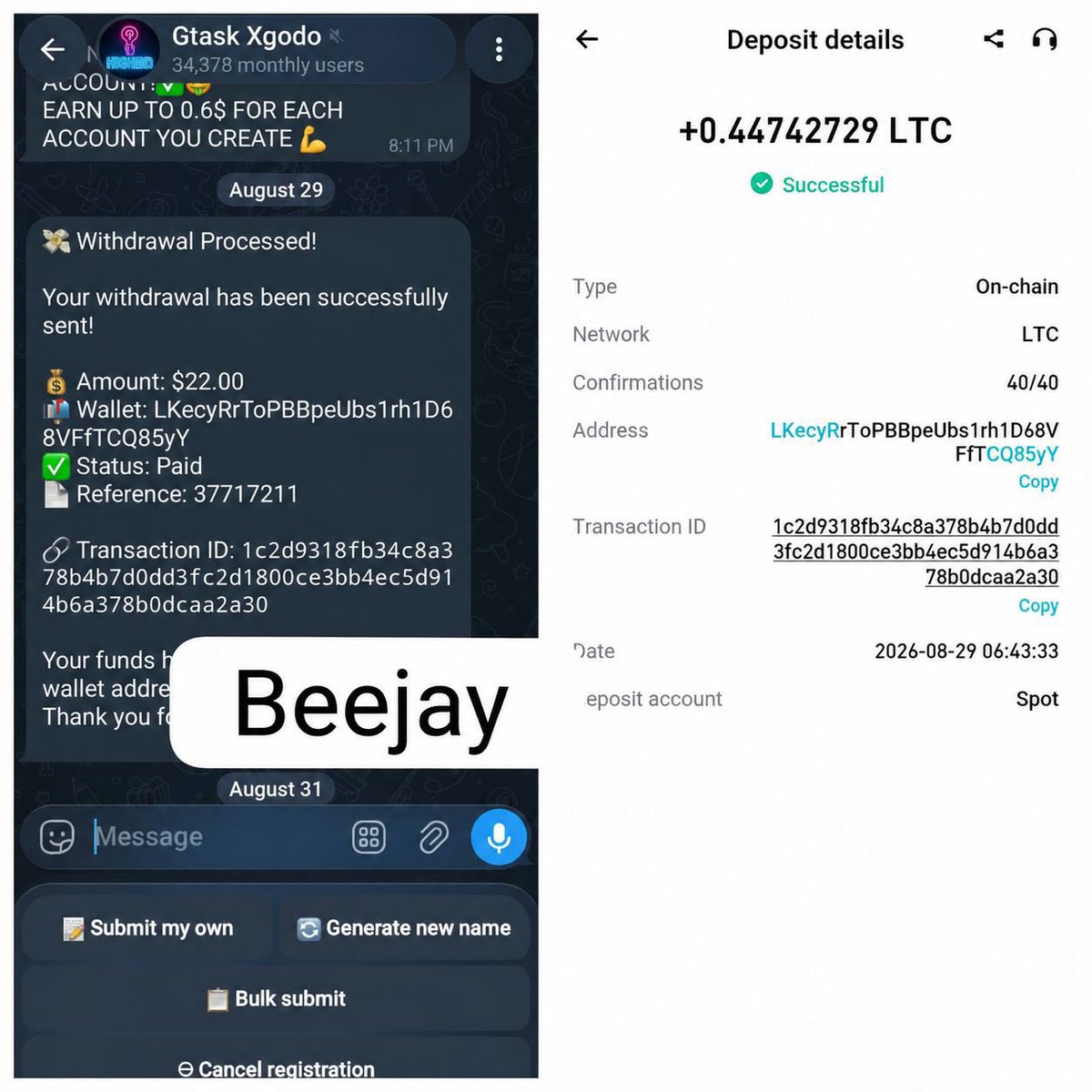 youlovebeejay's tweet photo. Free $10 to $20 update

You get paid $0.4 for creating and adding 1 Gmail to the TG bot

1 mail = $0.4
10 mail = $4
100 mail = $40

Here’s a guide⬇️🧵 https://t.co/ELrEWZxOPP
