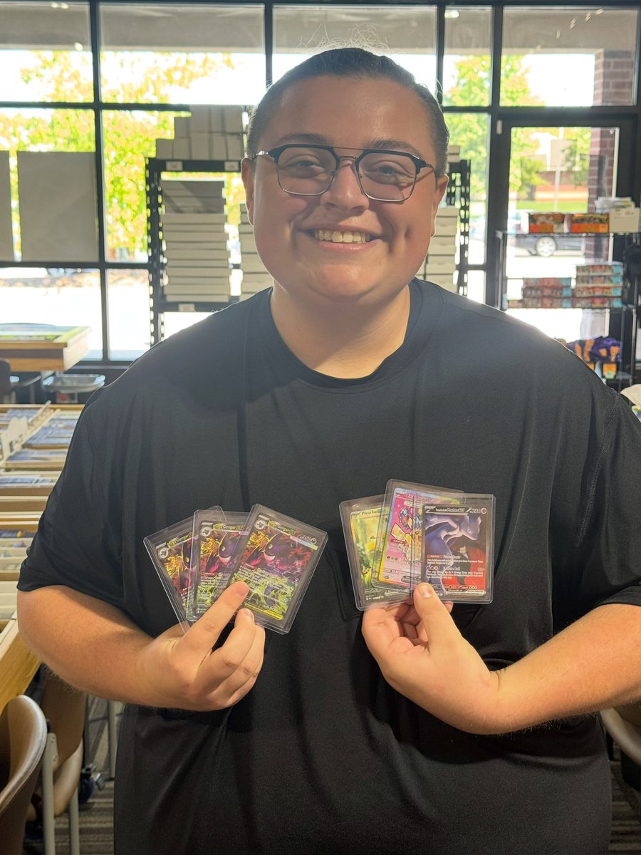 pokemarttcg's tweet photo. Logan had him a day he’ll never forget. He stopped by today to open up an Ascended Heroes tin. He pulled not 1, not 2, but 3 GOD PACKS FROM THE SAME TIN!!!!

Congrats Logan!!! https://t.co/v5tTUVPjyw