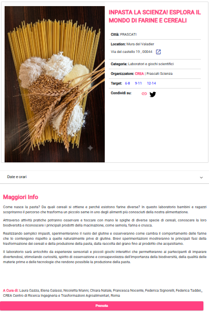 EGalaxy5's tweet photo. 🎓Il CREA-IT per la #NottedellaRicerca 2026 il #24settembre sarà a #Frascatiscienza con 'In #Pasta la #SCIENZA!' Esplora il mondo di #farine e #cereali !!  
https://t.co/571yZFcLW6 #LEAF #frascatiscienza #CREA #NotteRicercatori @FrascatiScienza @CREARicerca https://t.co/GoYTFTFojt