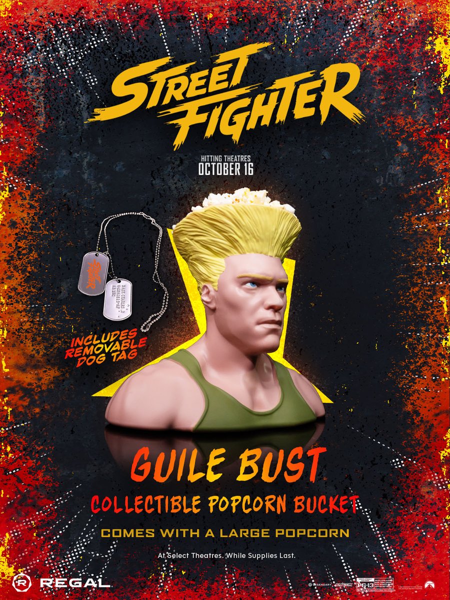RegalMovies's tweet photo. Check out the Street Fighter merch that's coming soon to Regal🥊 Grab yours when you catch it in theatres, starting October 16. 💥Tickets are on sale NOW: https://t.co/4kBiDftOeM

At select locations, while supplies last. https://t.co/mhBGxCDhOc