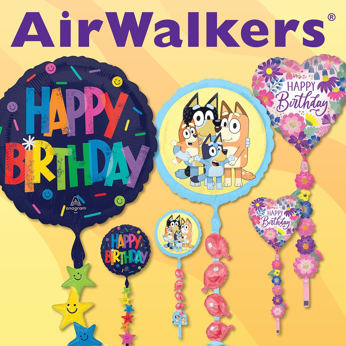 balloonscom's tweet photo. Make a statement with AirWalkers® foil balloons. Each balloon includes an air-filled tail to add extra pizazz! 🎈💜 

#AirwalkersBalloons #balloon

https://t.co/HvyxE95hdf https://t.co/q6pZ14VSbL