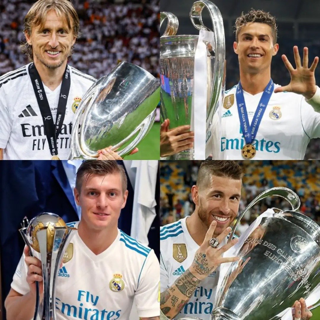 YasujiroOficial's tweet photo. Sí. Como el centro del campo con Modric y Kroos, dos de los mejores centrocampistas de la historia del fútbol, que ganaron 4 ligas en 13 años.

O Sergio Ramos, uno de los mejores defensas de la historia del fútbol español, que ganó 5 ligas en 16 años.

Y ya como guinda del pastel, Cristiano Ronaldo, uno de los mejores jugadores de la historia del fútbol, que ganó tan solo 2 ligas en 9 años. 

Todo mientras reinaban en Europa.

Pero el problema son los jugadores, que no son buenos. Sigan con los ojos vendados y con la misma cantinela.