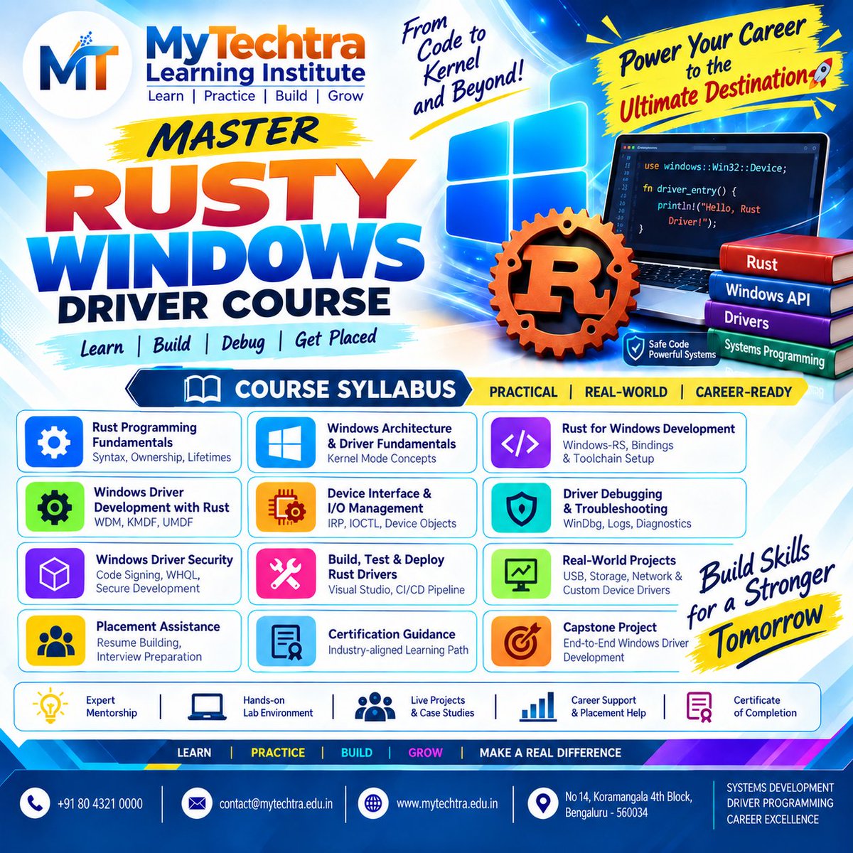 Arvethbatur's tweet photo. Experience guided practice, tackle actual engineering challenges, and access exclusive career placement services🚀
#MyTechtra #Windows🪟♻️ #WindowsRustdriver #WindowsRust #Rustydrivers#RustTraining #ProfessionalDevelopment #CareerGoals #GrowthMindset #RustSystems⚙️ https://t.co/W0u4V69Z47