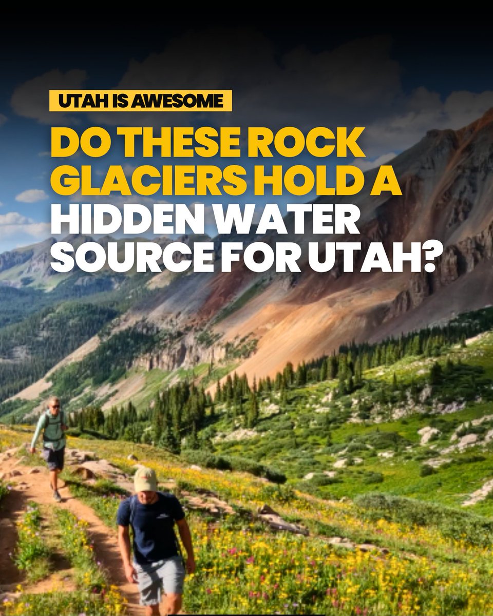 UtahIsAwesome's tweet photo. BYU researchers study rock glaciers in Utah's mountains as a possible source of clean water during drought

https://t.co/z6AptkACsy #utah https://t.co/IRrL0JVcVn